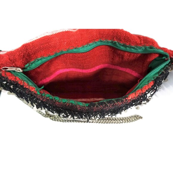 Moroccan Vintage Kilim Bag: Handmade Sequins Crossbody Purse - Picture 7 of 9